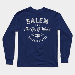 Salem The City Of Witches Massachusetts Vintage Long Sleeve T-Shirt